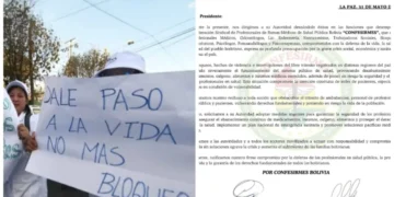 Médicos envían carta abierta al presidente Rodrigo Paz. FOTO: APG