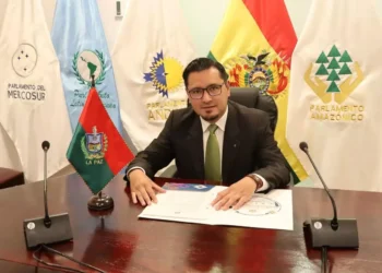 El presidente del Parlamento Andino, Daniel Camacho. Foto: RRSS