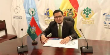 El presidente del Parlamento Andino, Daniel Camacho. Foto: RRSS