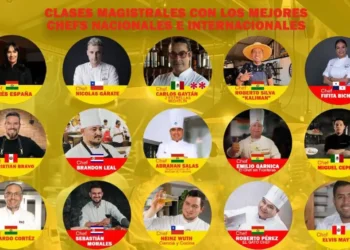 Chefs de ocho países en Feria Internacional Gastronómica de Bolivia.
Foto referencial