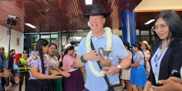 El embajador Extraordinario y Plenipotenciario de la Federación de Rusia, Verchenko Dmitry Yurievich. Foto: Gobernación de Cochabamba