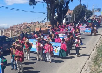 Conamaq marcha en La Paz. Foto: RRSS