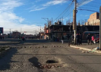 Bloqueo en El Alto. Foto: RRSS