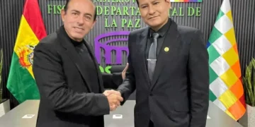El alcalde de La Paz y el fiscal departamental/Fiscalía