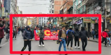 Movilizados en marchas. Foto: Comando Departamental de La Paz