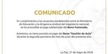 Comunicado emitido por el Ministerio de Educación.