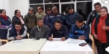 Representantes de las juntas vecinales de Pocoata. FOTO: Captura RRSS