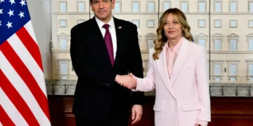 Rubio se reunió con Meloni en Roma/AFP