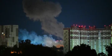 Los drones rusos alcanzaron el centro de Kiev/AFP