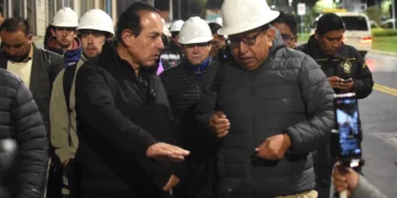 Inspección avenida del Poeta. Foto: GAMLP.