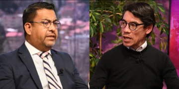 Los analistas Jorge Dulon y Manuel Mercado en el programa Piedra, Papel y Tinta de La Razón.