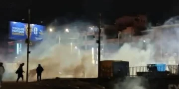 Disturbios en Río Seco, El Alto.
Foto: RRSS