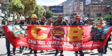 Marcha de la Central Obrera Boliviana (COB). Foto: APG