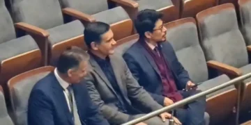 Ministros de Estado en interpelación del Ministro de Gobierno. Foto: Captura
