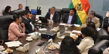 La participación de Espinoza en la sesión de Diputados. Foto: APG