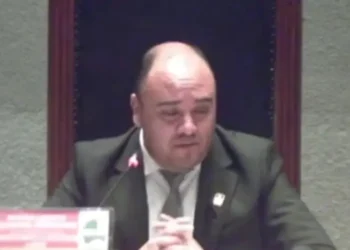 El presidente del TSE, Gustavo Ávila, en el Senado. Foto: Captura