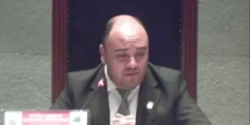 El presidente del TSE, Gustavo Ávila, en el Senado. Foto: Captura
