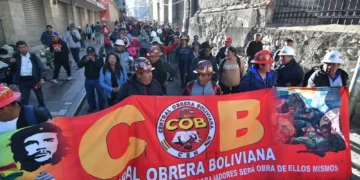 Marcha de la COB. Foto: APG
