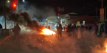 Operativo de desbloqueo. Foto: APG