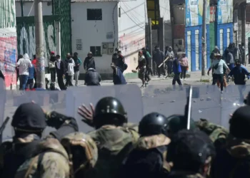 Bloqueos en la sede de Gobierno. Foto: APG