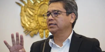 El vocero presidencial. Foto: APG