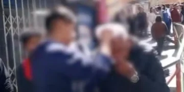 Adulto mayor herido en enfrentamientos. 
Foto referencial