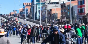 Marchas en la ciudad de El Alto. Foto: APG
