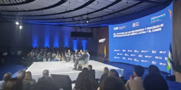 El foro sobre integración regional que se desarrolla en Cartagena. Foto: La Razón
