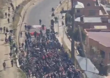 Desciende la marcha de la COB. Foto: Captura