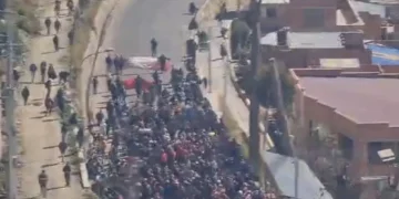 Desciende la marcha de la COB. Foto: Captura