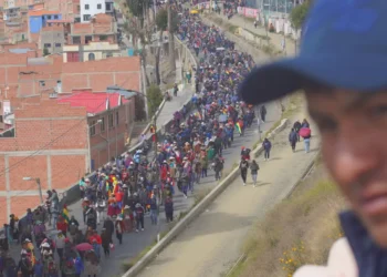 Marcha de la COB. Foto: APG