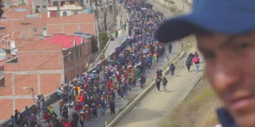 Marcha de la COB. Foto: APG