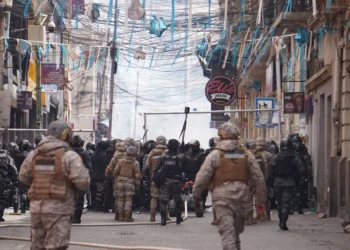 Disturbios en el centro de La Paz. Foto: APG