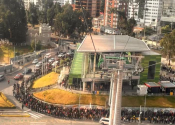Colapsa la línea Verde del teleférico. Foto: RRSS