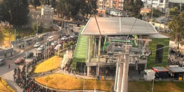 Colapsa la línea Verde del teleférico. Foto: RRSS