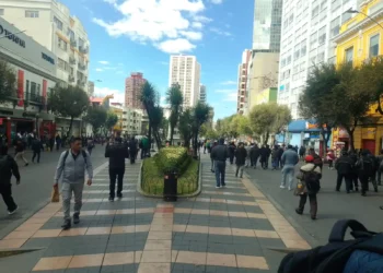 La Paz sin vehículos. Foto: Rafael Sempertegui