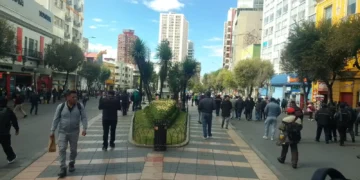 La Paz sin vehículos. Foto: Rafael Sempertegui