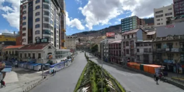 La ciudad de La Paz está desolada. Foto: APG