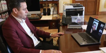 Edmand Lara participa en audiencia virtual. Foto: Vicepresidencia