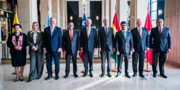 Reunión de cinco países. Foto: Cancillería de Chile
