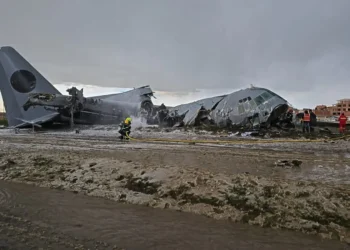 Aeronave siniestrada en El Alto. Foto: ABI