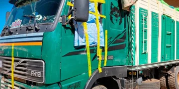 El camión que lleva ropa usada. Foto: Aduana Nacional
