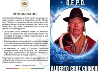 El Ministerio de Salud desmiente deceso de un hombre durante el desbloqueo en El Alto. FOTO: RRSS