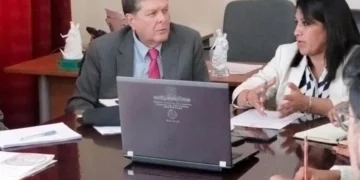 Comparecencia del ministro ante la comisión. Foto: Ministerio de Hidrocarburos