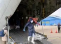 Traslado de carne vacuna a la ciudad de La Paz vía el puente aéreo. Foto: Viceministerio de Comercio y Logística interna