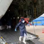 Traslado de carne vacuna a la ciudad de La Paz vía el puente aéreo. Foto: Viceministerio de Comercio y Logística interna