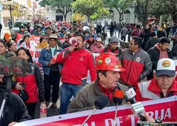 Marcha de la COD en Tarija.
Foto referencial