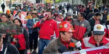 Marcha de la COD en Tarija.
Foto referencial