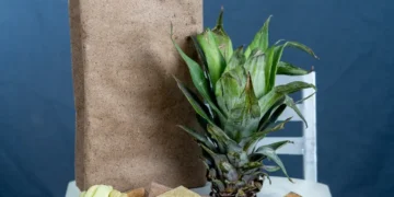 Una muestra de los empaques de chala y hojas de brócoli/UMSA