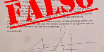 Documento que circulaba con la firma de José gabriel Espinoza. Foto: Ministerio de Economía